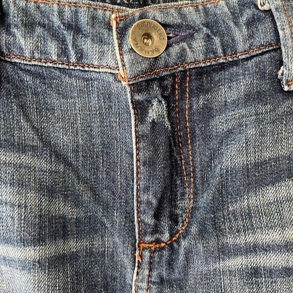 Banana Republic Sz 27 Denim Mini Short Skirt Cotton Jean Mid Wash Pockets - Picture 6 of 10